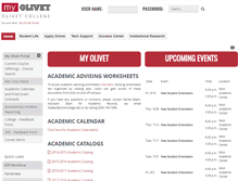 Tablet Screenshot of my.olivetcollege.edu